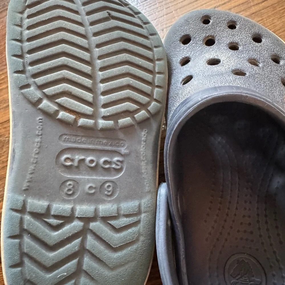 Crocs Kids Navy Clogs with Bear Charm